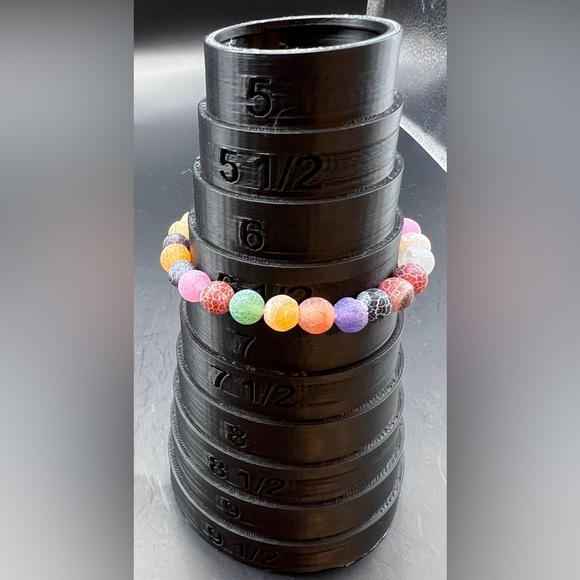 Bracelet - stretch - dyed agate - 2 of 2 - Picture 5 of 5